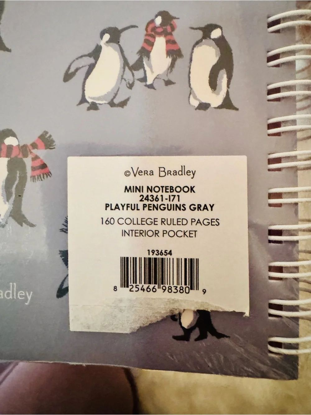 New! Vera Bradley Penguin Travel Mug, Notebook and Pencil Set